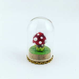 MINI CLOCHE CHAMPIGNON ROUGE