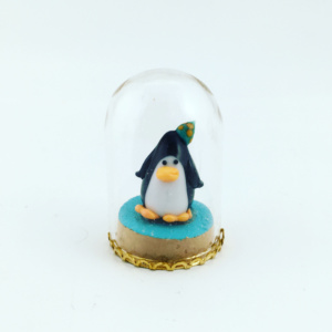 MINI CLOCHE PINGUIN