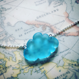 BLEU AIGUE MARINE COLLIER NUAGE