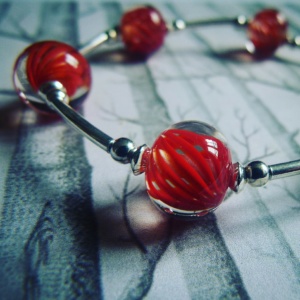 ROUGE GRAPHIC BRACELET ARGENT