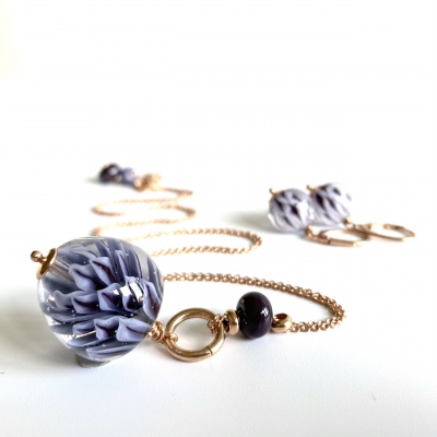 FLORIANE LATAILLE ENSEMBLE SAUTOIR ET BO collection ARTICHAUT